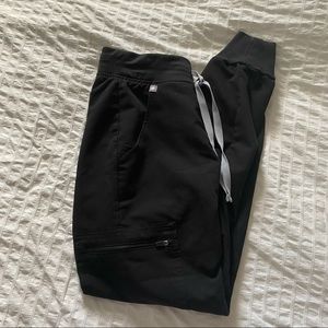FIGS Zamora Petite Jogger Scrub Pants Black XXS-P